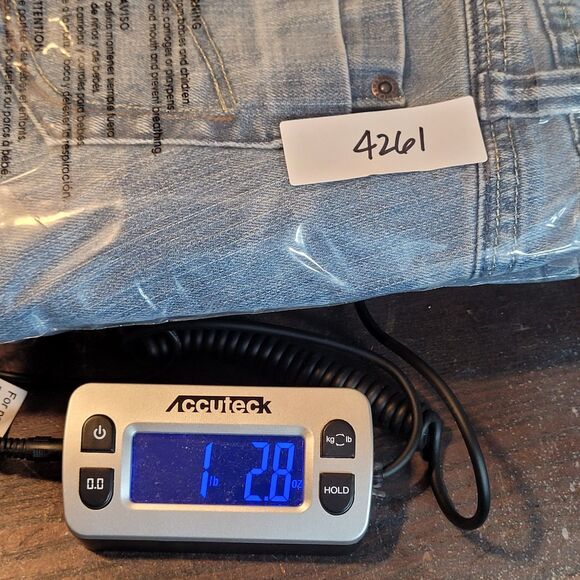 ZD Zana Di Blue Jeans Y2K Size 13 Silver Metallic Stitching Straight Leg 33x31 - Picture 11 of 11